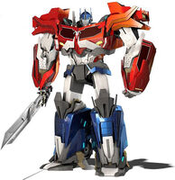 Optimus Prime 2.0 (Transformers Prime) was restored and upgraded by The Forge of Solis Prime, granting him new strengths, weapons and abilities that most autobots wouldn’t have making him twice as more powerful then ever before.