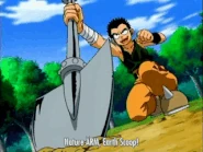 Having upgraded his simple shovel in the Nature ÄRM, Earth Scoop, Jack (Marchen Awakens Romance) can manipulate the ground and unleash an earthquake with his Earth Wave.