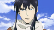 Yu Kanda (D.Gray-Man) is a Second Exorcist, all of whom possess a symbol that allows him to heal from any injury.