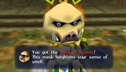 The Mask of Scents (The Legend of Zelda: Majora's Mask) augments the wearer's sense of smell.