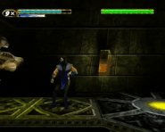 Using the Polar Blast, Sub-Zero (Mortal Kombat series) freezes the entire air itself by concentrating all of his ice power into one destructive blast.