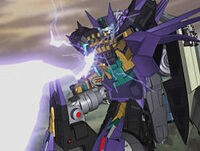 The Armor of Unicron (Transformers: Cyberton) is what Megatron obtained after escaping from the collapsing Energon Sun. After obtaining the armor, he also gained most of Unicron's power, becoming able to use the armor to heal himself, wield powerful dark energy forces, manifest an energy aura to increase his power, and tap in the power of the Cyber Planet Keys.