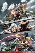 Moment when Rogue (Marvel: X-Men Legacy) absorbs the powers of Miss Marvel.