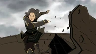 Lin stopping the Equalists.png (163 KB) Lin Beifong (The Legend of Korra) used metalbending to destroy an Equalist airship.