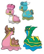 Shellos and Gastrodon (Pokémon) are known as the Sea Slug Pokémon.