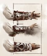 The Hidden Gun (Assassin's Creed) was an arm-mounted weapon invented by Altaïr Ibn-La'Ahad.