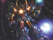 Unicron (Transformers) is considered the Cybertronian god of destruction whereas his brother, Primus, represents creation.