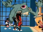 Dot's Pet (Animaniacs) can fit into small spaces and jump out to surprise others.