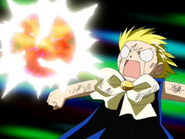 Zatch (Zatch Bell!) passes out each time Kiyo reads a spell, but he manages to stay on his feet.