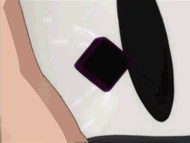 Grimmjow Jaegerjaquez (Bleach) using the Caja Negación cube to create a pocket dimension field to imprison Ulquiorra Cifer.