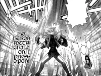 Jack Rakan (Negima) multi wielding using his pactio artifact Armiger Milliplex.