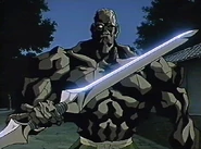 Tessai (Ninja Scroll) possessed this ability which was a deadly combination with his already large physique.