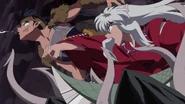 While he has no formal training, Inuyasha (InuYasha) is an experienced combatant, his fighting style centering around attacking his opponents quickly and beating them into submission.