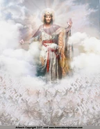 Jesus Christ (Christianity), commanding legions of angels.