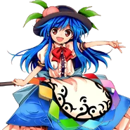 Tenshi Hinanawi (Touhou Project) is a Celestial, a former ascended/enlightened human that lives in Heaven.