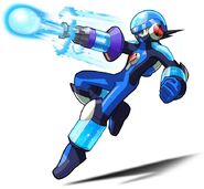 MegaMan.EXE (Mega Man Battle Network) after performing Double Soul with SpoutMan.EXE.
