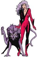 Catseye (Marvel Comics) can transform into either a full panther or a halfway state between.