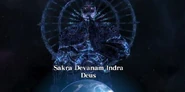 Deus (Asura's Wrath) has merged with the Karma Fortress, becoming the powerful Sakra Devanam Indra Deus.