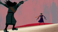 Scaramouche (Samurai Jack) is highly skilled fighter with bladed weapons able to hold his own against Jack.