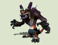 Daxter (Jak and Daxter) can transform into "Dark Daxter" due to further exposure to Dark Eco.