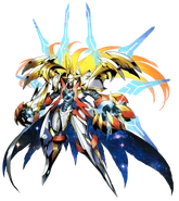 GraceNovamon (Digimon) is the fusion of Apollomon and Dianamon, and has the energy of a Big Bang powering it.