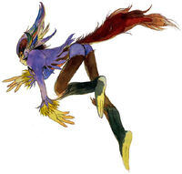 As a lummox, Riki (Saga Frontier) can transform into any beast, monster or mythical creature.