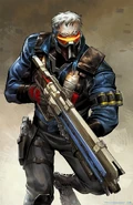 Soldier 76.png (1.38 MB) Jack Morrison/Soldier: 76 (Overwatch) is a super solider that has been granted superhuman abilities.