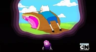 Finn (Adventure Time) regulates his thoughts in an effort to prevent Goliad from reading his mind.