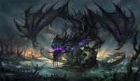 A gigantic dragon from another eldritch plane of existence