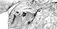 Esdeath (Akame ga Kill!) massacring the Revolutionary Army while riding an ice horse.