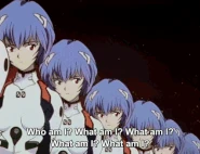 Rei Ayanami line.gif (1,011 KB) Rei Ayanami (Neon Genesis Evangelion) is a clone of Gendo Ikari's wife, Yui who harbors the soul of the angel Lilith.