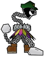 Super Dimentio (Super Paper Mario), the fusion of Dimentio, Luigi, and the Chaos Heart.