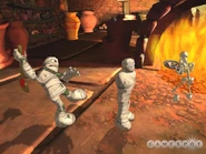 Cooper (Grabbed by the Ghoulies) has been mummified by an Ancient Mummy.