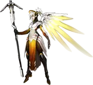 Mercy-portrait.webp (32 KB) Angela Ziegler/Mercy (Overwatch) is equipped with advanced tech that allows her to fly, enhance the powers of others, as well as heal/resurrect allies.