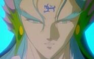 Seiryu (Fushigi Yuugi) in his Human-Beast form after summoned by Yui.