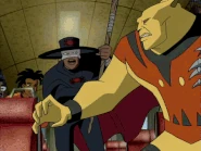 Anansi overpowers Osebo despite him being bigger and physically stronger.gif (7.14 MB) Anansi (DCAU/Static Shock) is a skilled martial artist combining his hand to hand and stick fighting skills to take down his main enemy Osebo despite him being bigger and physically stronger than him...