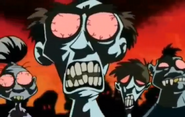 Zombies (Catscratch) are living corpses that have been reanimated by Waffle’s green dip.