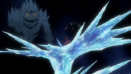 Ice (D.Gray-Man) producing sub-zero temperature flames that freezes anything they "burn" from his Dark Matter.