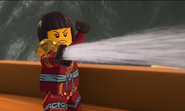 Nya (LEGO Ninjago: Masters of Spinjitzu) generates water from her hands.