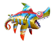 Sharkeleon (Hungry Shark Evolution) is a hybrid of shark and chameleon.