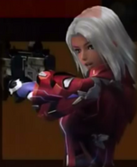 Elma (Xenoblade Chronicles X) wielding two submachine guns.