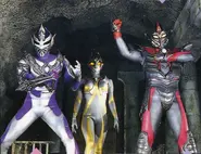 Giants of Darkness (Ultraman Tiga: The Final Odyssey) are based on the Cthulhu Mythos such, Camearra is based on the Cthylla, Darramb is based on the Dagon and Hudra is based on the Mother Hydra.