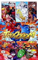 Superboy Prime (DC Comics) is known for his ability to strike with such force he could warp reality & retcon the universe he's in. In doing so, he can inflict great damage on his opponents that's next to unblockable.