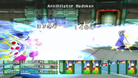 Ninetails (Mega Man X: Command Mission) firing his massive Annihilator Hadoken.