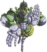 C-Moon (JoJo's Bizarre Adventure) is a fusion of the stand Whitesnake and Green Baby, granting it has the power to control gravity.