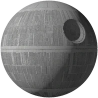 First Death Star (Star Wars).png (2.94 MB) The Death Star (Star Wars) was a moon-sized battlestation with the power to destroy a planet with one shot of its superlaser.