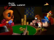 Banjo-card-game.jpg (13 KB) Mumbo Jumbo (Banjo-Kazooie) is a skilled gambler, easily beating Banjo in a card game.