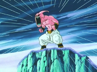 Kid Buu (Dragon Ball Z) using his Angry Shout simply because he was angry, distorting the weather and hurting even two Saiyan's ears.