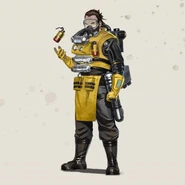Through extensive experimentation and expertise, Caustic (Apex Legends) knows how to adapt in and around poisonous gas.