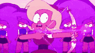 ThornyImmediateEgret-max-1mb.gif (862 KB) Enid (OK K.O.! Let's Be Heroes) can create immobile clones of herself that turn to wood once touched.